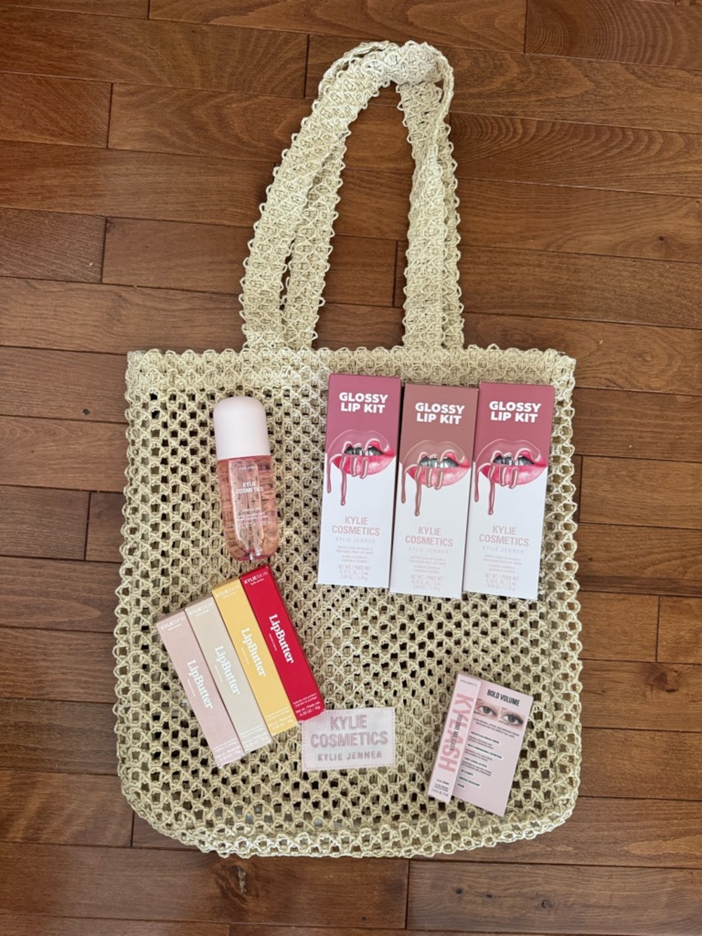 Kylie Cosmetics Product-Filled Straw Tote!